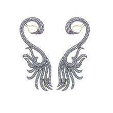 Peacock Design Ear Cuff Earrings
