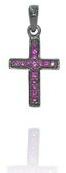 Ruby Gemstone Cross Charm