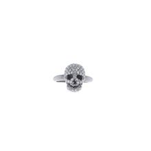 Silver Wisdom Skull Ring