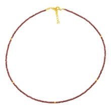 Garnet gemstone beaded necklace