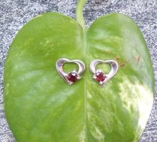 Garnet gemstone earrings