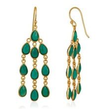 Green Onyx gemstone earrings