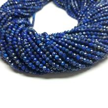 Lapis Lazuli Faceted Rondelle Handmade Gemstone Beads
