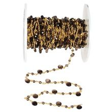 Smokey Quartz gemstone rosary bead chain