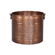 Hammered Galvanized Copper Plated Planter Pot