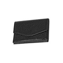Faux leather case business card holder