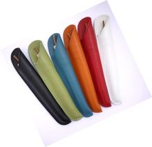 Leather Single Pen Case In Multiple Colors