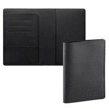 Saffiano leather passport cover holder boarding pass case