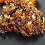Hessonite Garnet Heart Smooth Gemstone Beads