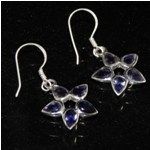 Iolite Gemstone Earring 925 Sterling Silver Jewelry