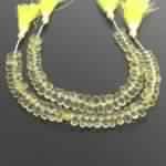 Lemon Quartz Drops Faceted Gemstone Beads