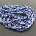 Natural Blue Kyanite Oval Smooth Gemstone Beads