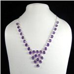 Silver 925 Amethyst Chain Necklace Jewellery