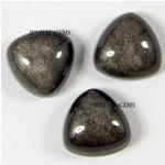 Silver Sheen Obsidian Trillion Shape Gemstone Cabochon
