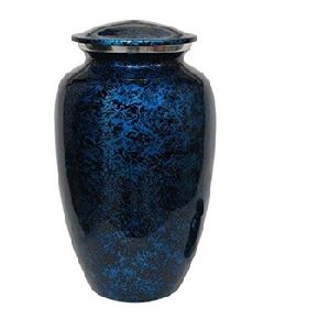 Leather Look Blue Classic Cremation Urn