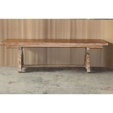 Hand Carved Trestle Dining Table