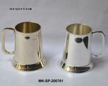 Brass Silver Plated Beer Mug