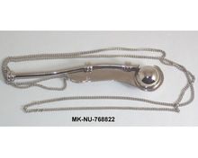 Steel Finish Bosun's Whistle With Chain