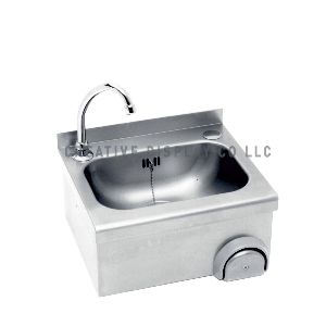 Knee operated Hand Wash Sink with Wall mounted