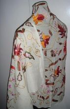 Woolen Shawls With Allover Floral Ari Embroidery