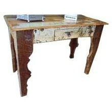 Reclaimed wood furniture console table