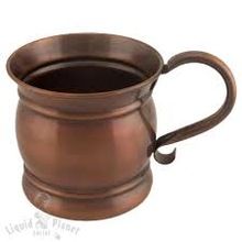 solid copper antique mug