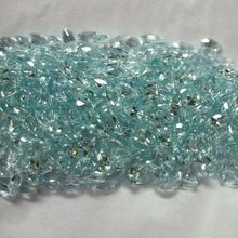 faceted aquamarine gemstone 6X4mm ovals