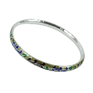 925 Sterling Silver Jewellery Personable Inlay Bangle