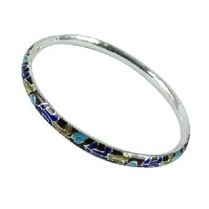 925 Sterling Silver Jewellery Scrumptious Inlay Bangle