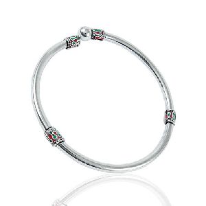 Breath of Love Inlay 925 Sterling Silver Bangle