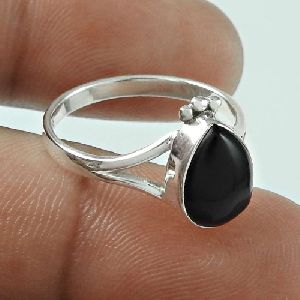 Gorgeous Design! 925 Silver Black Onyx Ring