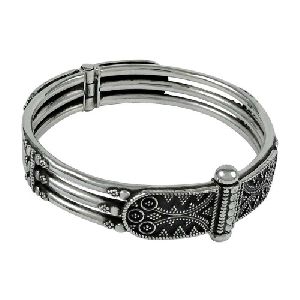 Personable 925 Sterling Silver Bangle Oxidised Sterling Silver Jewellery