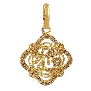 Brass made om shri pendant