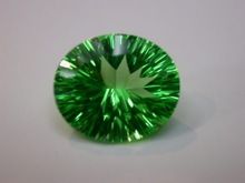 Concave Cut Green Corundum Diamonds