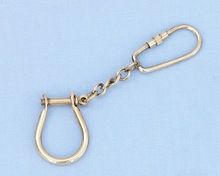 Brass Nautical Style Shackle Key Ring