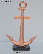 Maritime Anchor Model On Marble Base