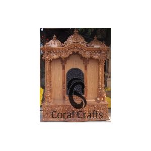 EXQUISITE HAND CARVED TEAK WOOD TEMPLE