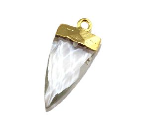 Gold Electroplated Trillion Nail Shape Pendant Charm Connector