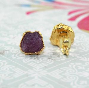 Gold Plated Stud Earring Jewelry