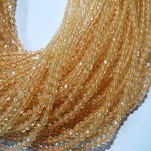 Citrine Micro Faceted rondelle gemstone beads
