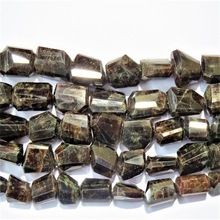RARE Hessonite GARNET faceted nuggets tumble gemstone beads