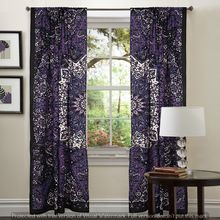 Blue Ombre Mandala Cotton Window Door Cover Curtain