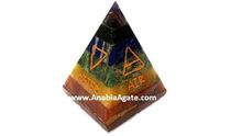 Wiccan Chakra Bonded With 5 Elements Pyramid