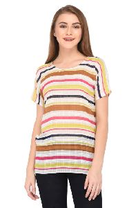 Multicolor Strip Printed Top