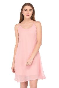 Pink Semi Transparent Dress