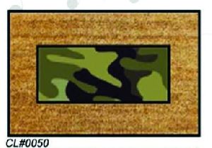 PVC Backed Army Print Coir Mats