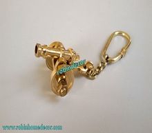 Brass CANON KEY CHAIN, Color : Gold