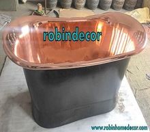 Handmade Black Shine Solid Bath tub
