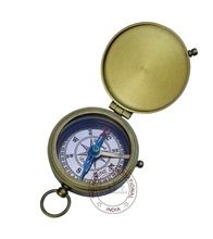 Brass Antique Pocket Compass with Copper Dial 2