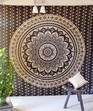 Ombre mandala tapestry queen cotton